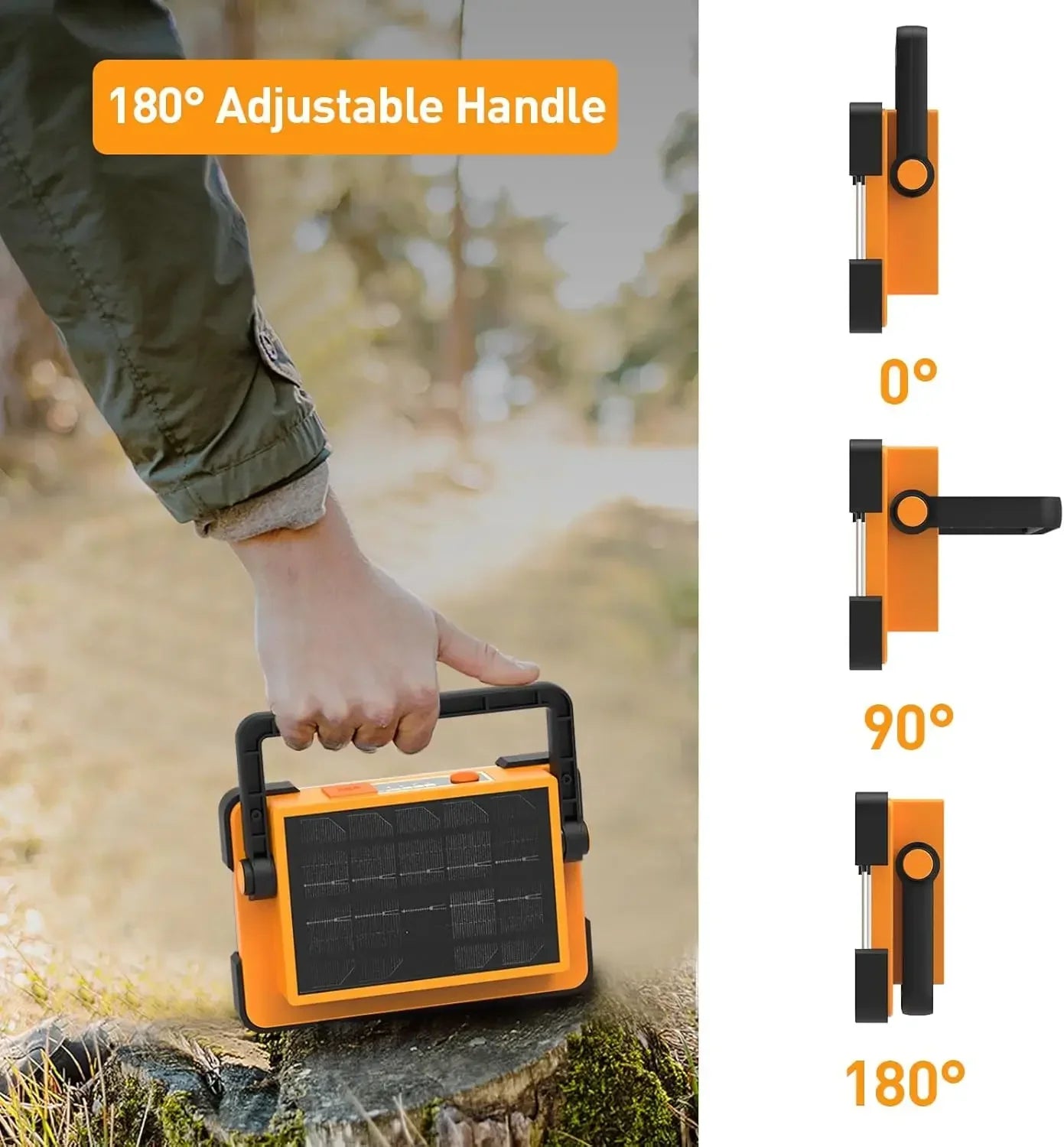 Solar Outdoor Portable Rechargeable LED Flood Light