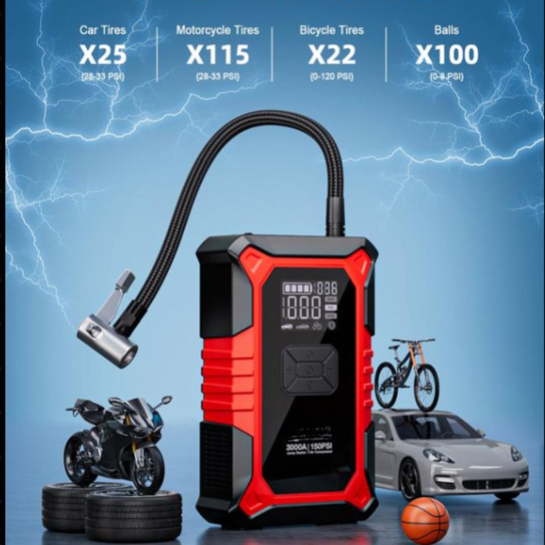 RoadReady Combo Jump Starter & Tire Inflater Kit