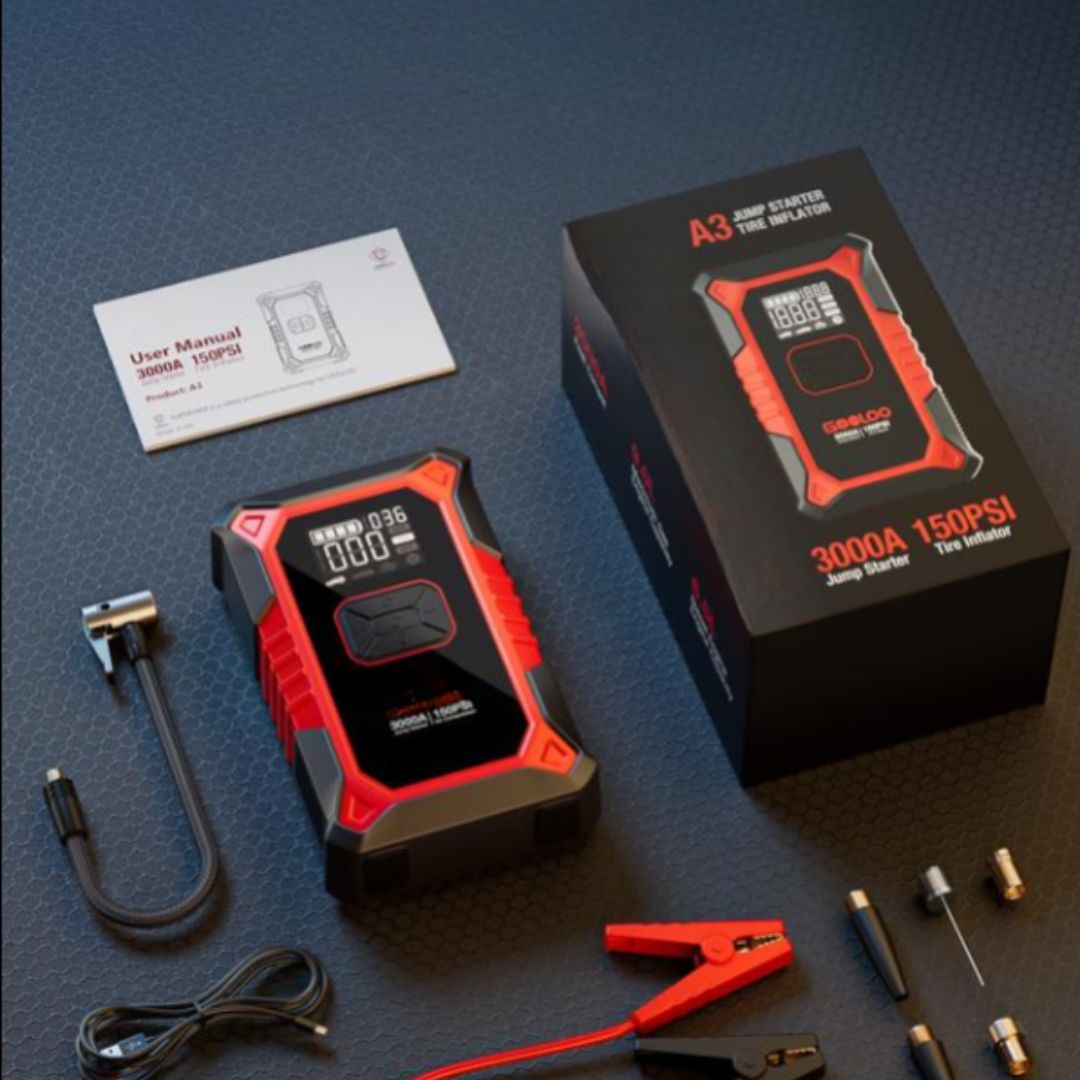 RoadReady Combo Jump Starter & Tire Inflater Kit