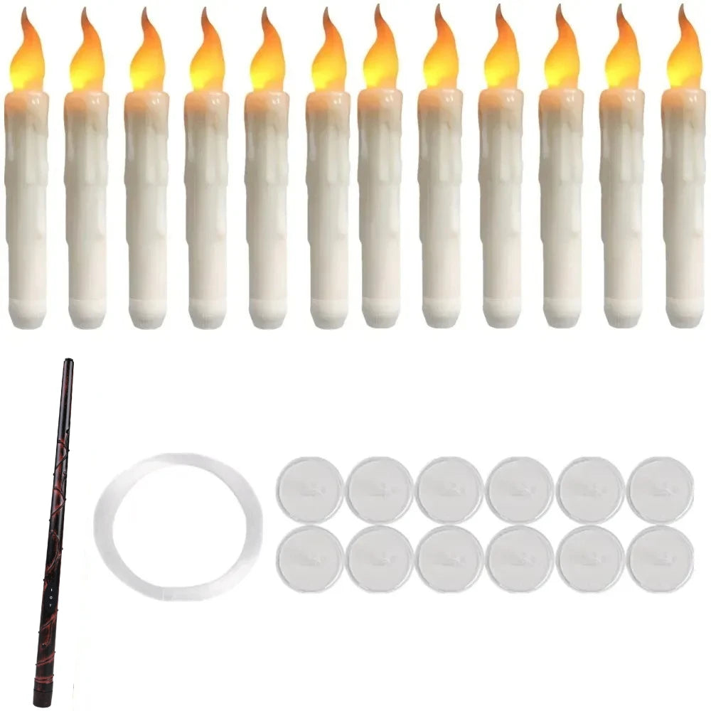Floating Candles with Magic Wand + LED Halloween / Xmas Party