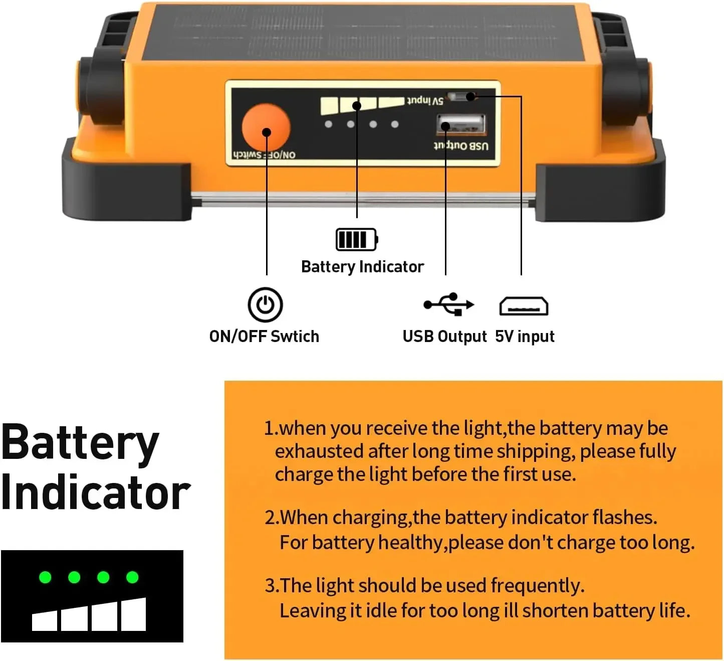 Solar Outdoor Portable Rechargeable LED Flood Light