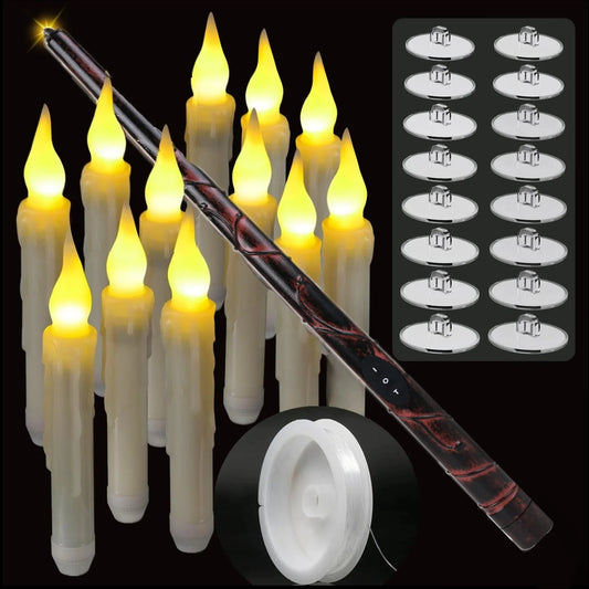 Floating Candles with Magic Wand + LED Halloween / Xmas Party