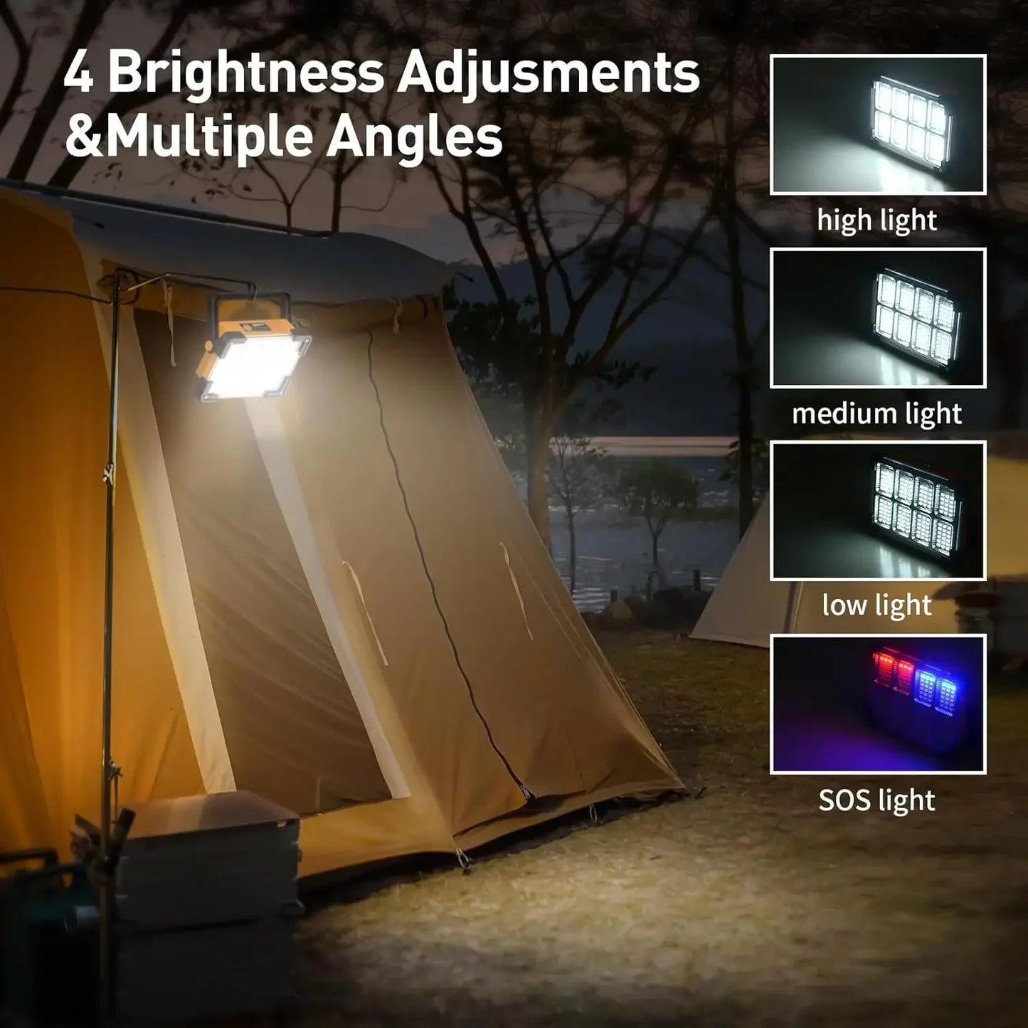 Solar Outdoor Portable Rechargeable LED Flood Light