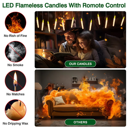Floating Candles with Magic Wand + LED Halloween / Xmas Party