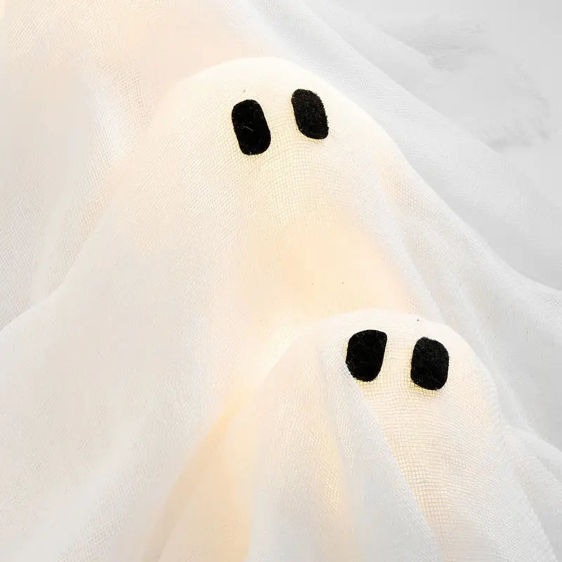 GlowBoo™ Halloween Ghost Wreath