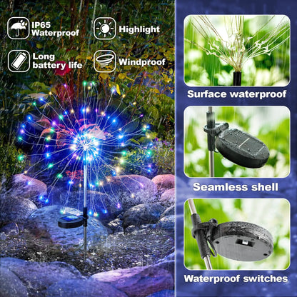Solar Fireworks Garden Lights